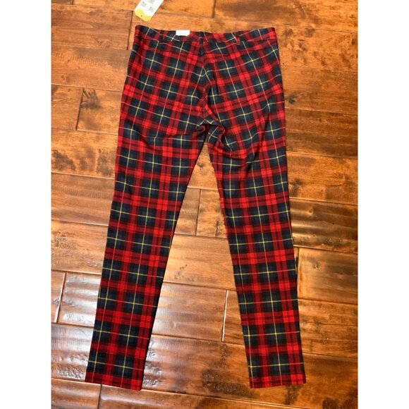 J. McLaughlin Red Regiment Plaid Becca Legging NWT $188 Size 8 - Picture 4 of 4